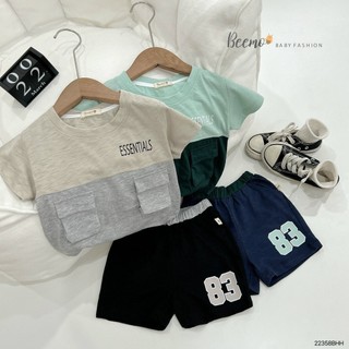 Bộ cotton Beemo thể thao Essentials 2 màu BT size 80-130