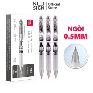  Bút Mực Gel Viết Bi Deli 2 Màu Mực Xanh Đen Ngòi 0.5mm Mực Nhanh Khô Nét Trơn Phù Hợp Học Sinh Văn Phòng