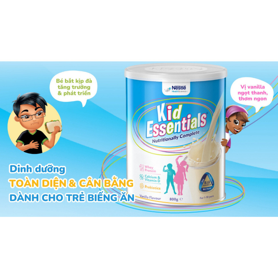 [Dfood Kid] [Date 2025] Thùng 6 lon Sữa Kid Essentials Nestle Úc Vị Vani 850