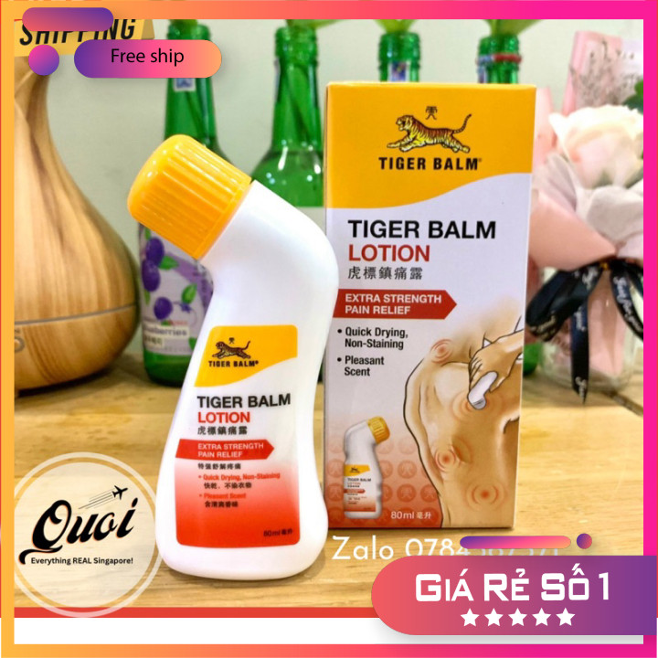 (Giá tốt nhất) [Singapore][Freeship] KEM/LOTION xoa bóp CON CỌP - Tiger Balm 80ml - Hỗ trợ đau cơ, nhức mỏi, khớp, mùi t