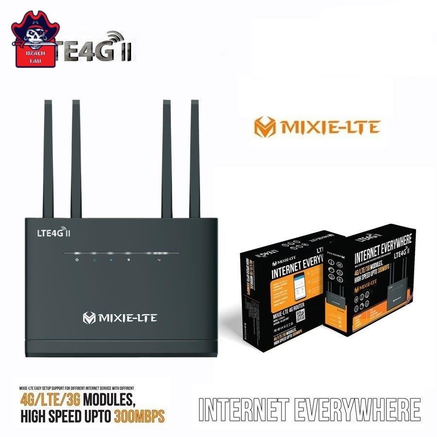 Router Wifi 4G LTE MIXIE II Chính hãng (4 Anten - 32 user - 4 Cổng Lan) Bảo hành 24 Tháng