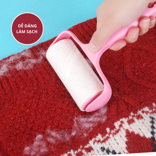 Cây lăn bụi 60 lớp làm sạch bề mặt quần áo, ga giường, sofa kèm lõi lăn bụi, lõi lăn bụi dự phòng 60 lớp - harumi