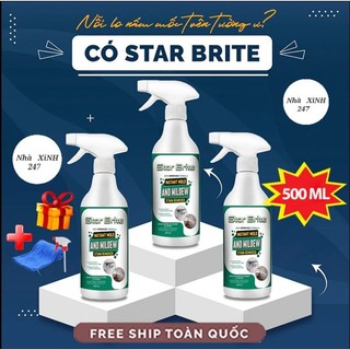 Chai xịt tẩy mốc tường star brite 500ml - làm sạch vết u mốc lâu ngày trên tườngrê, sàn nhà đá hoa