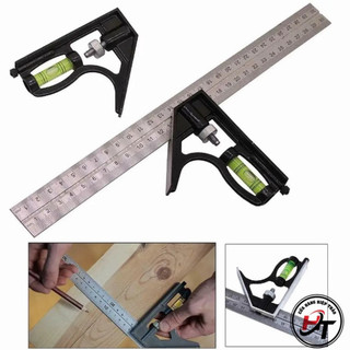 Thước vuông góc thủy ke đo góc eke nivo 45 90 độ đa năng tvg-nv-tq30
