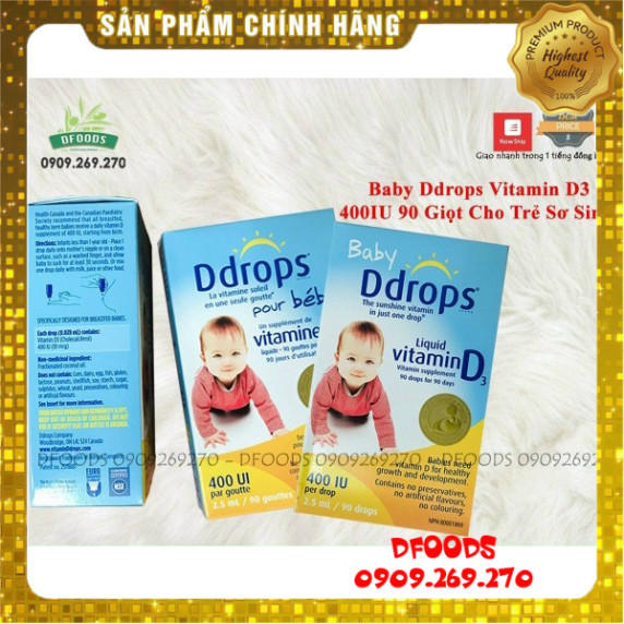 [Dfood Kid] Vitamin D3 Drop Mỹ