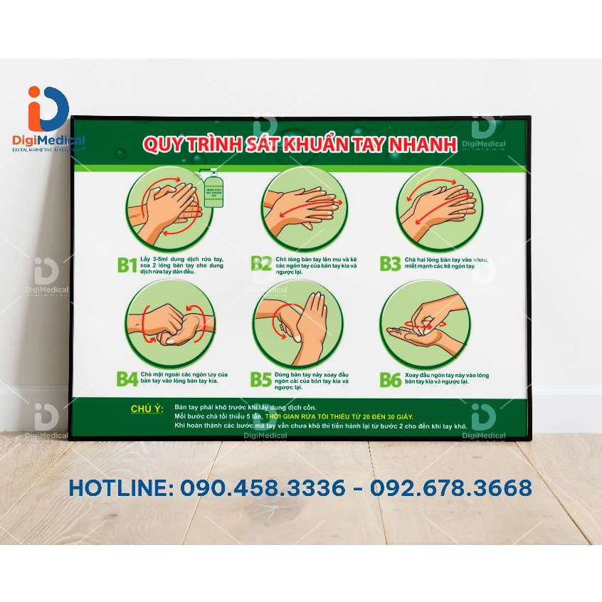 Quy trình rửa tay thường quy/Quy trình sát khuẩn tay nhanh -Tranhyte