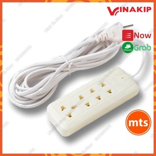 Ổ Cắm Điện Vinakip 4 Ngả Đa Năng Liền Dây 5m và 3m 2 chạc và 3 chạc Kiểu 15A/250V - Minh Tín Shop