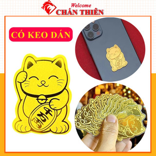 Sỉ miếng dán lưng mèo thần tài gắn ốp lưng mang tới tài lộc chiêu may mắn cho người sử dụng