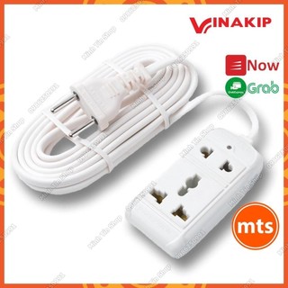 Ổ cắm điện Vinakip S11 liền dây du lịch đa năng 2 lỗ 2 chạc và 3 chạc 2200W 10A 250V S11 oc16 oc17- Minh Tín Shop