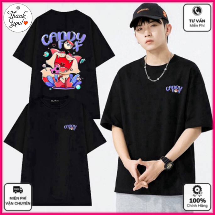 Áo Thun Tay Lỡ CANDY FOX Local Brand Cotton 100 form rộng Unisex (AT3060L - Kèm Video Ảnh Thật) (Tha