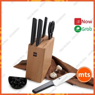 Bộ dao kéo nhà bếp xiaomi huohou hu0057, 6 trong 1, thép không gỉ, kèm chân đế - minh tín shop