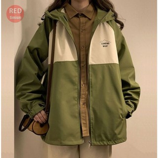 Áo khoác dù cặp nam nữ unisex phối màu, áo khoác đôi chất dù may 2 lớp phối đẹp camping wat redtimism