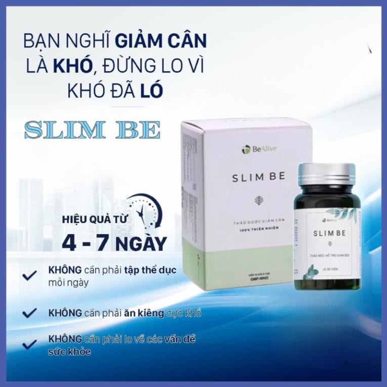 SALE Giảm cân SLIM BE Chính Hãng liệu trình 30viên +tem cào tổng đài