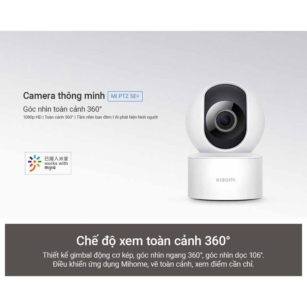 Camera IP Wifi Xiaomi SE+ Full HD  360 độ bản nội địa Giám Sát An Ninh Hồng Ngoại Nhìn Đêm - Minh Tín Shop