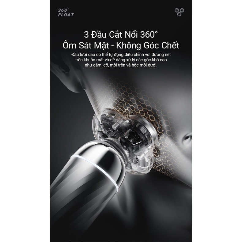 Máy cạo râu Enchen Silver X7 hệ thống EMS thông minh chống nước  IPX7 chính hãng - Minh Tín Shop