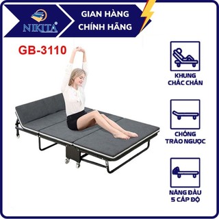 Giường gấp ba khúc NIKITA GB3110 rộng 110cm màu XÁM xanh