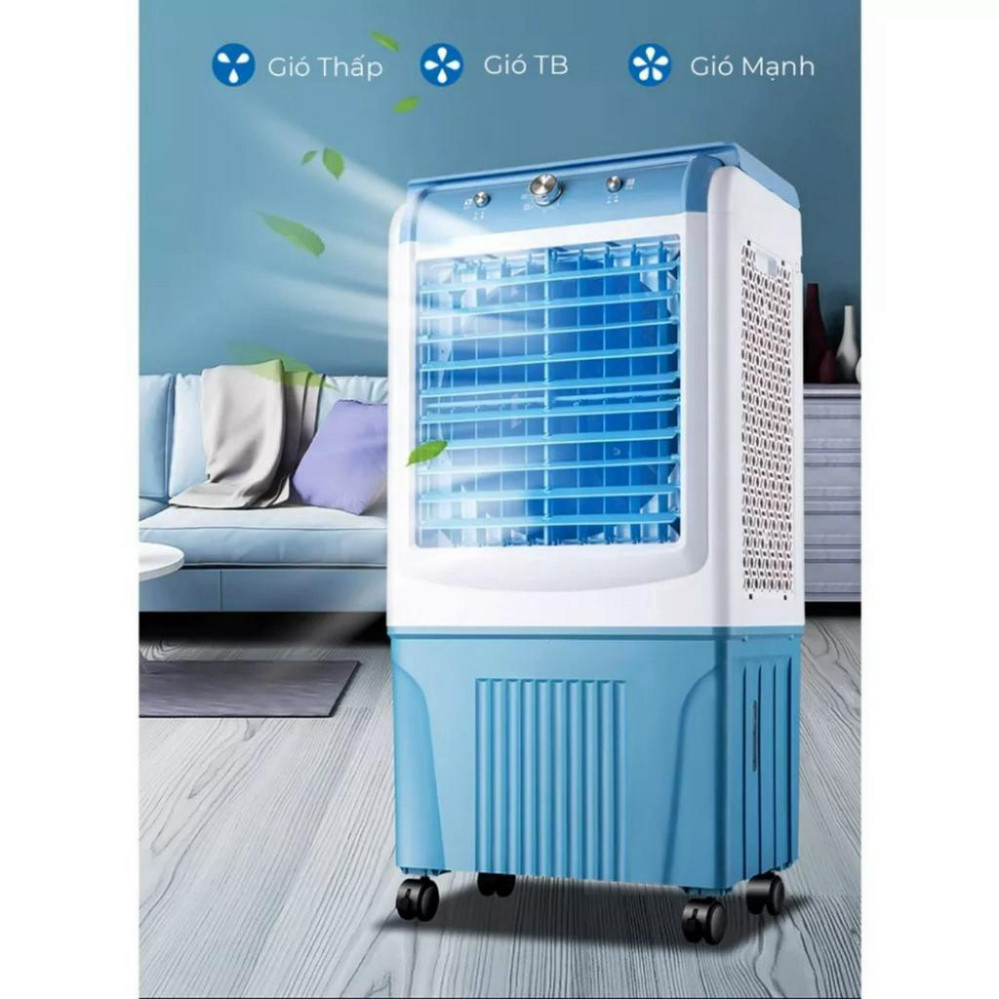 Quạt Điều Hòa 45L HS-588A Inverter – Mát Nhanh, Tiết Kiệm Điện, Tặng 2 Đá Khô, Sale Sốc
