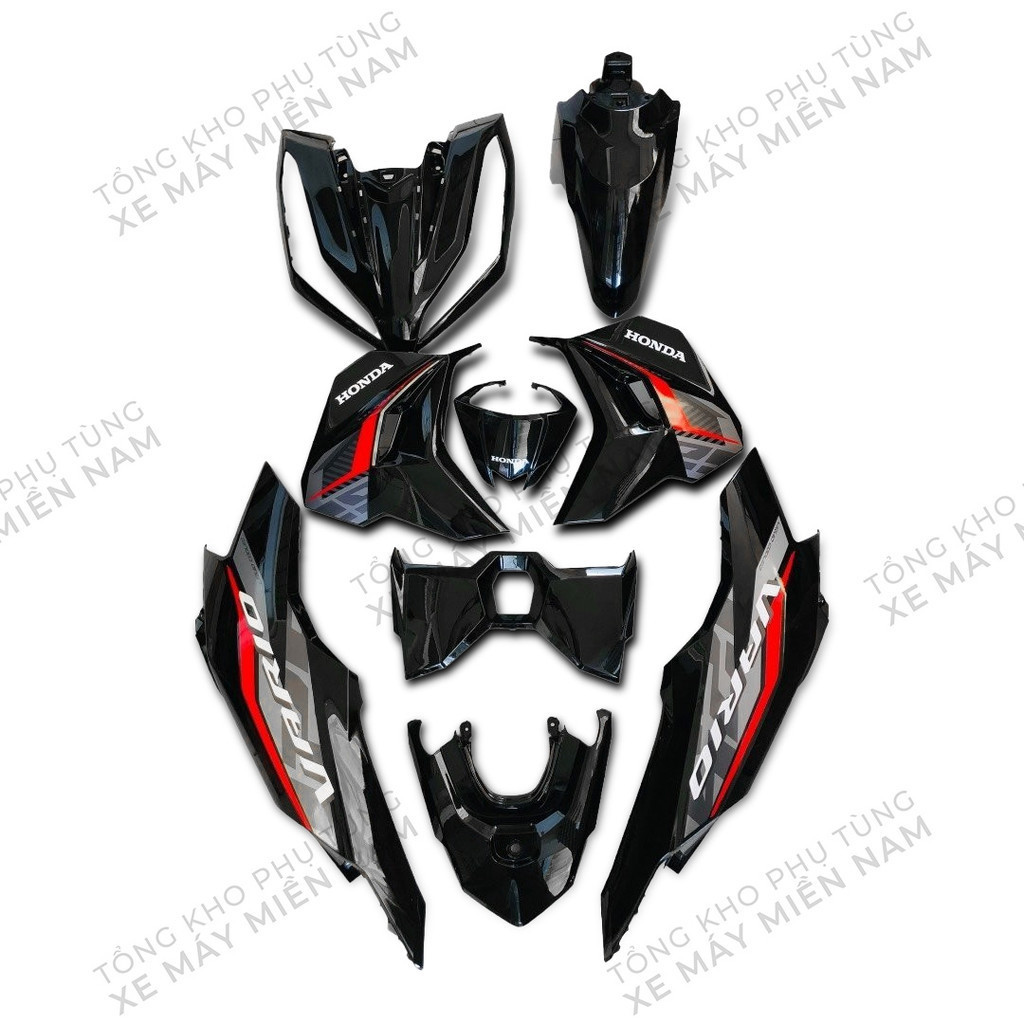 Dàn áo Vario 125 2023 màu đen bóng 9 món luôn tem hàng