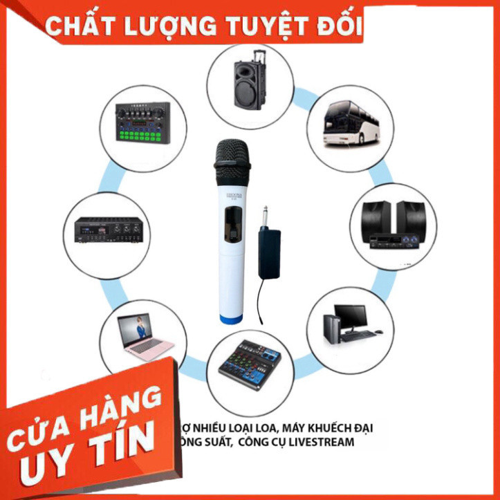 {loại 1} Micro Karaoke Không Dây Siêu Nhạy Hút Âm Sạc Pin UHF E-15 Dành Cho Loa Kéo Bluetooth Amply Zack Cắm 6.5mm E15