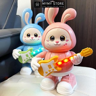 Thỏ chơi đàn hát nhạc nhún nhảy hát nhạc , Đồ chơi thỏ con hát đánh đàn guitar có đèn di chuyển tự động MyMy Store