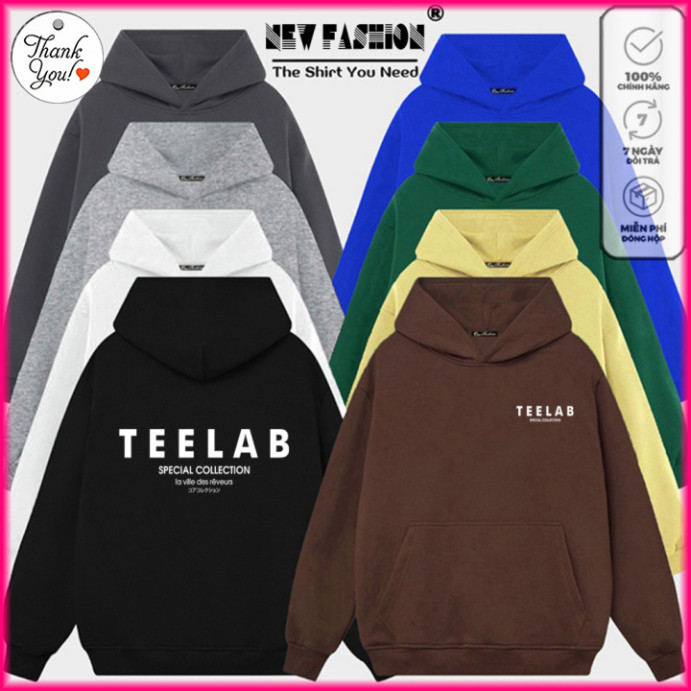 Áo Hoodie TEELAB Local Brand - Áo Khoác Nỉ bông cực dày form rộng nam nữ Unisex (HD2100L - Kèm Video