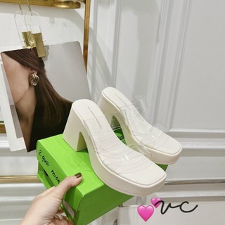 Guốc mica 2 quai gót 7cm fullbox