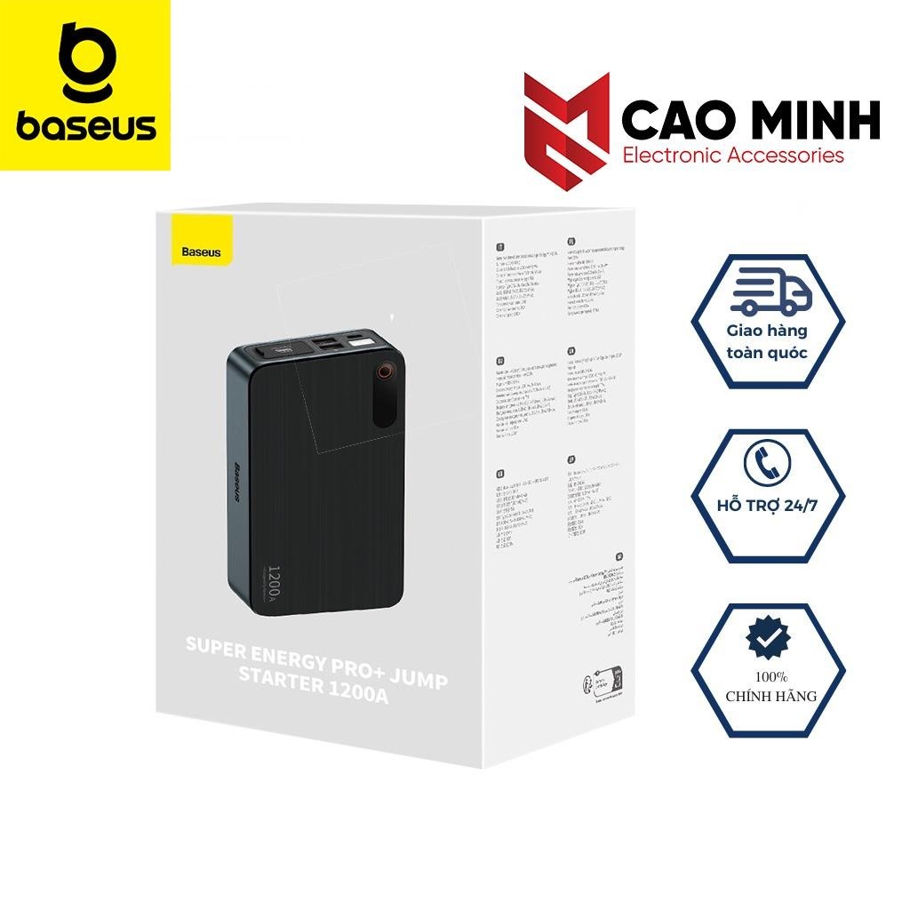 Bộ kích bình nguồn ô tô xe hơi BaseusBS-CH004-2 1200A dung lượng 12000mAh - Cao Minh Plus