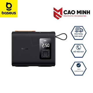 Máy bơm lốp ô tô xe hơi Baseus BS-CG007 đa năng không dây, xi lanh kép, pin 6000mah, mạnh mẽ