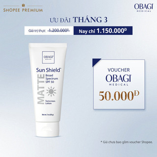 Kem Chống Nắng Phổ Rộng Obagi Sun Shield Matte Broad Spectrum SPF50 85g