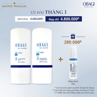 Bộ đôi Kem làm sáng da, chống lão hóa Obagi Nu-Derm Clear Fx và Kem dưỡng làm trắng da, mờ nám Obagi Nu-Derm Blend Fx