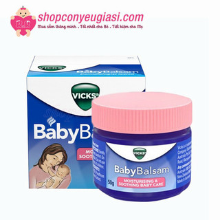 Kem Bôi Ấm Ngực Giảm Ho Vicks Baby Balsam 50g - Đức