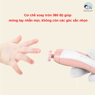 Máy mài móng, cắt móng tay điện đa năng cho bé (Tặng kèm pin, bảo hành 6 tháng)