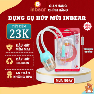 Hút Mũi Cho Bé Sơ Sinh, Dụng Cụ Hút Mũi Bằng Dây Silicon Mềm Inbear, Tặng Kèm Cọ Hút