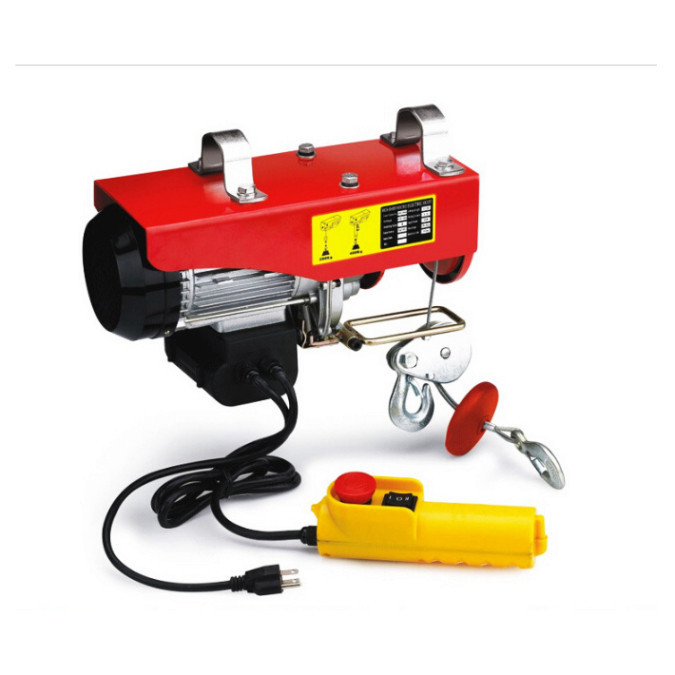 Máy Tời Điện 220v, Máy Tời Treo PA 300kg Cáp Dài 12 Mét 2 Móc