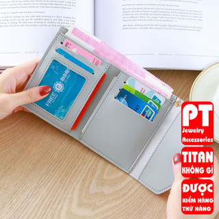 [ NSFT12P130 giảm 30k] Ví bóp cầm tay da nữ mini PTVI101