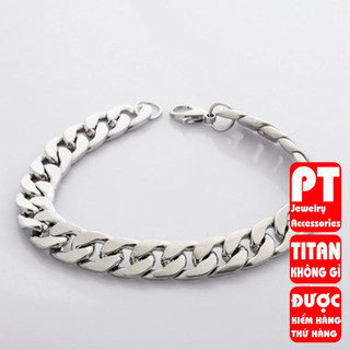 Lắc tay nam thép không gỉ 9MM cao cấp sang trọng không đen HCM V3