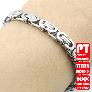 Lắc tay nam cao cấp titan sang trọng inox thép không gỉ ziczac trangsucpt PTLTNA81