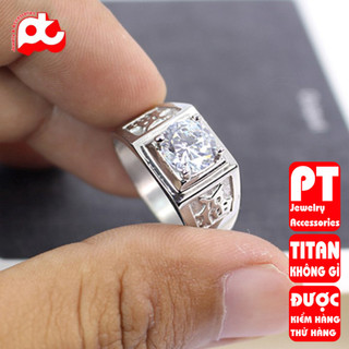 Nhẫn nam cao cấp inox thời trang titan thép không gỉ chữ phước PT Jewelry & Accessories PTNNA230