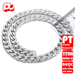 Dây chuyền titan nam cao cấp sang trọng inox thép không gỉ lặc trangsucpt 9mm PTDCNA02
