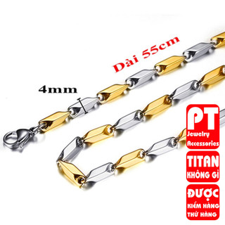 Dây chuyền nam inox cao cấp sang trọng thép không gỉ hỏa tiển trangsucpt 4mm PTDCNA30