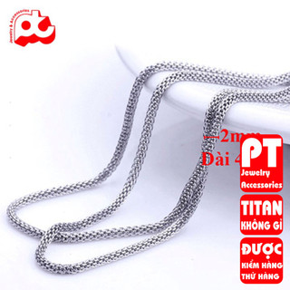 Dây chuyền nam titan cao cấp sang trọng inox thép không gỉ trangsucpt 2mm PTDCNA41