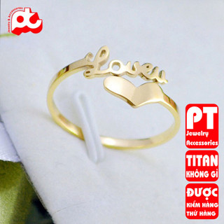 Nhẫn nữ titan cao cấp thời trang trangsucpt không đen giá rẻ PTNNT32