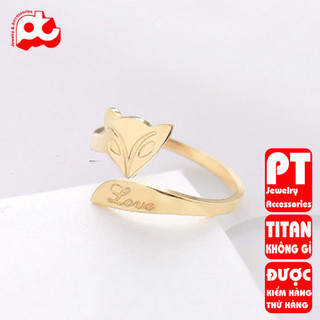 Nhẫn nữ titan cao cấp thời trang trangsucpt không đen giá rẻ PTNNT44
