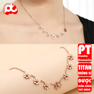 Dây chuyền nữ titan cao cấp thời trang trangsucpt không đen giá rẻ PTDCNT90