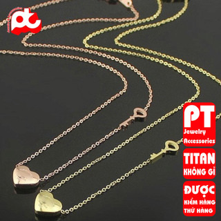 Dây chuyền nữ titan cao cấp thời trang trangsucpt không đen giá rẻ PTDCNT74