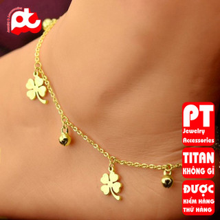 Lắc chân nữ titan cao cấp thời trang trangsucpt không đen giá rẻ PTLCNT32