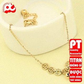 Lắc chân nữ titan cao cấp thời trang trangsucpt không đen giá rẻ PTLCNT43