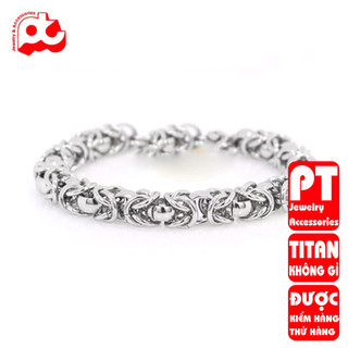 Lắc tay inox thép không gỉ cao cấp titan nam sang trọng xích thái trangsucpt PTLTNA89