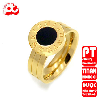 Nhẫn titan nữ cách điệu cao cấp thép không gỉ titanium