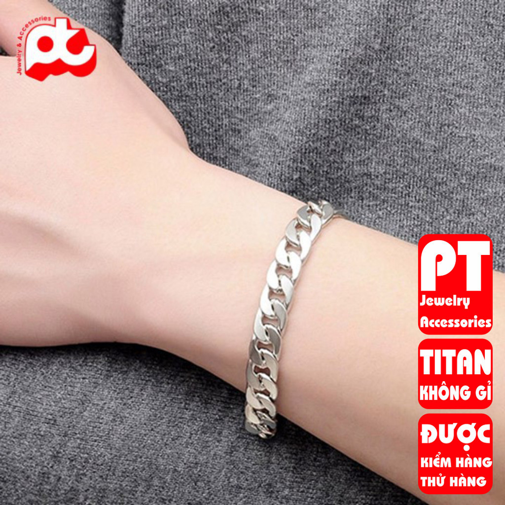 Lắc tay nam titan 7mm thép không gỉ lặc 7mm không đen giá rẻ HCM bán bởi trangsucpt